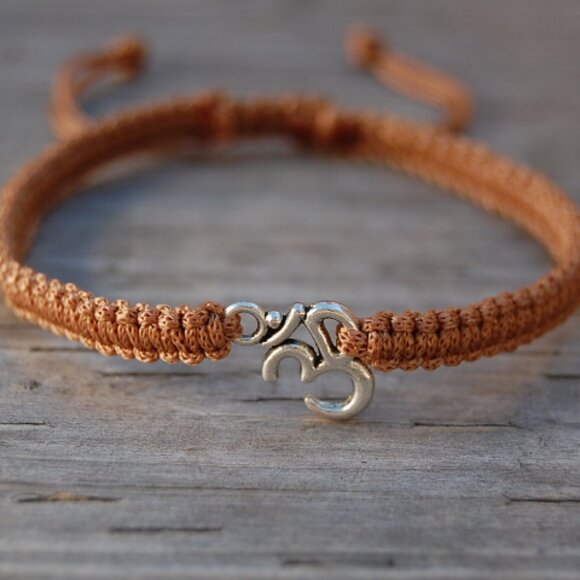 Om Bracelet,Yoga Bracelet,Drawstring Om Bracelet - Picture 1 of 2